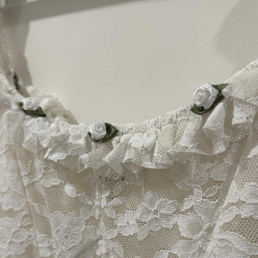 For Love & Lemons White Lace Nightgown - Picture 2 of 3